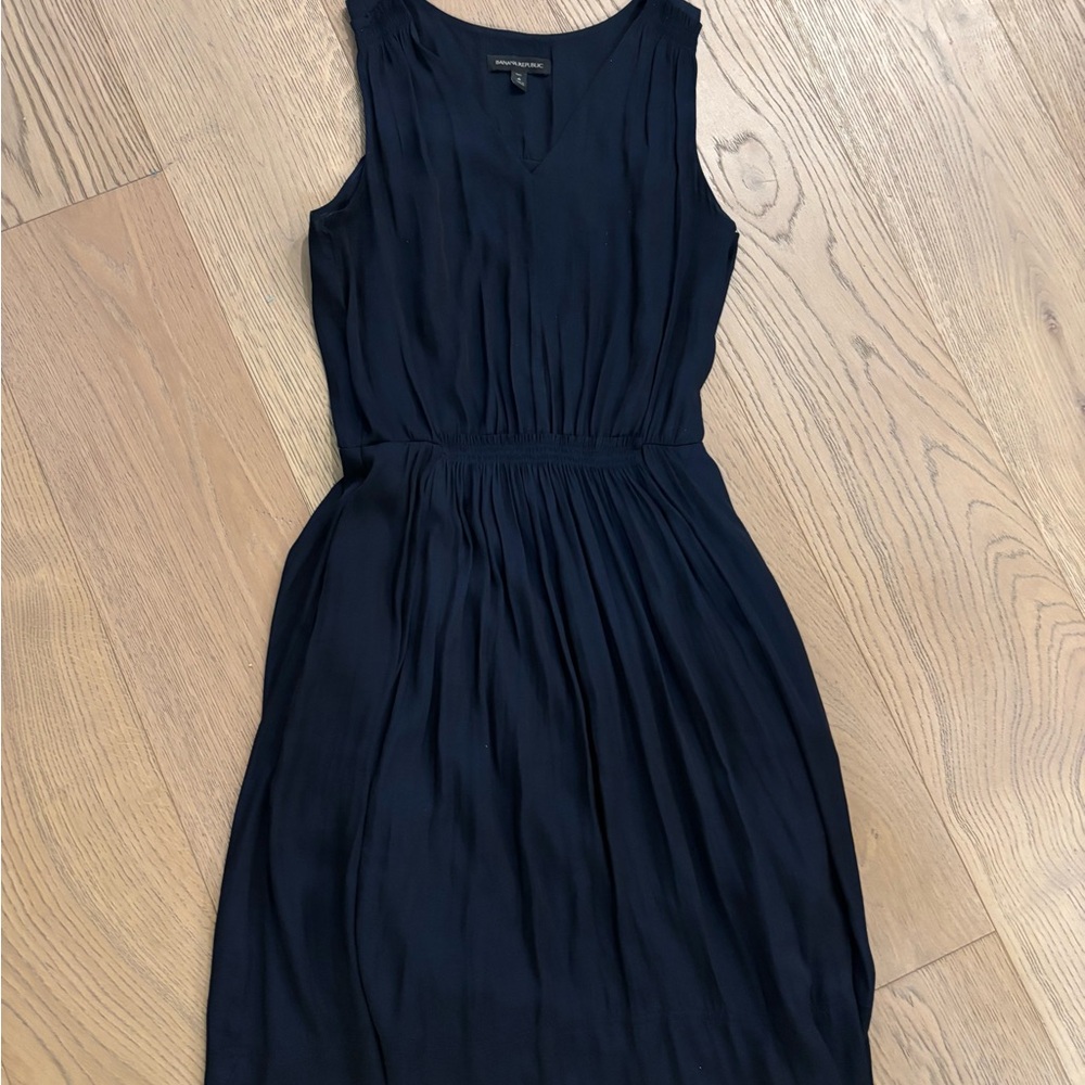 Banana Republic Navy Midi Dress - 4 Tall